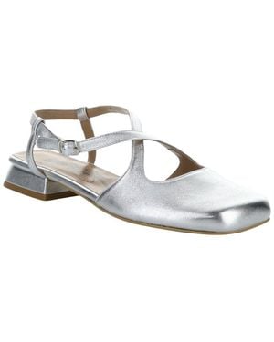 Fly London Cefi Metallic Leather Shoe - White