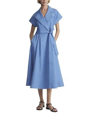 Lafayette 148 New York Plus Belted Wrap Dress - Blue