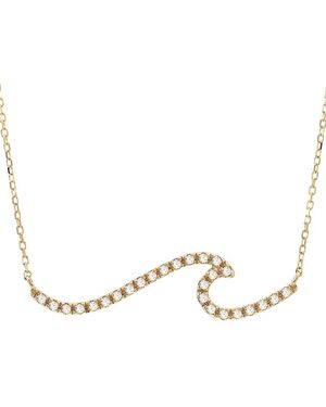 Diamond Select Cuts 0.10 Ct. Tw. Diamond 14k Necklace - Metallic