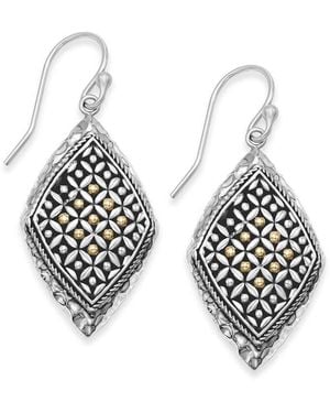 Samuel B. 18K & Rhombus Earrings - Metallic
