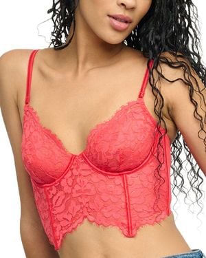 Cosabella Magnolia Longline Underwire Bra - Red