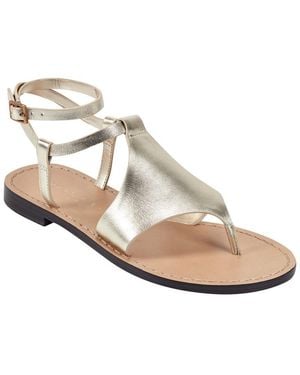Marc Fisher Lille Ankle Strap Flat Thong Sandals - White