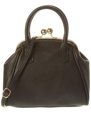 Isabella Rossetti Tally27 Top Handle Leather Satchel - Black