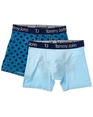 Tommy John 2Pk Stretch Boxer Brief - Blue