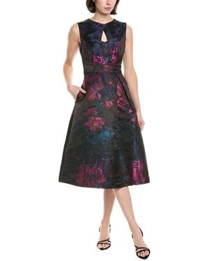 Kay Unger Beckett Midi Dress - Blue