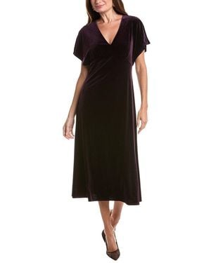Taylor Velvet Midi Dress - Black