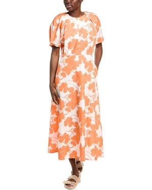 Marimekko Anatomia Linen Dress - Orange