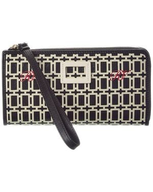Roger Vivier Logo Leather Card Case - Black