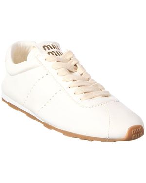 Miu Miu Leather Trainer - White