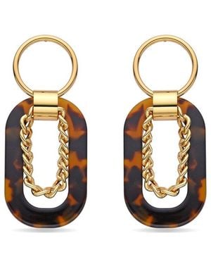 Eye Candy LA Lea Square Chain Drop Earrings - Metallic