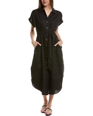 Tommy Bahama Coastalina Linen Maxi Shirtdress - Black