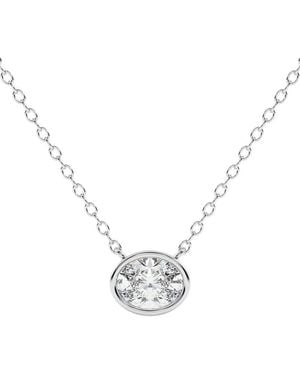 Lab Grown Diamonds 14K 1.00 Ct. Tw. Lab-Grown Diamond Necklace - Metallic