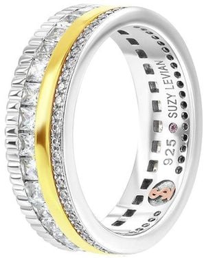 Suzy Levian CZ Jewelry Suzy Levian Cz Multi Stack Row Eternity Ring - Metallic