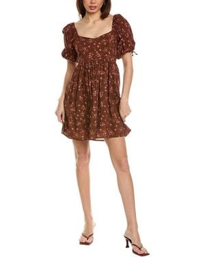 Saltwater Luxe Sweetheart Mini Dress - Brown