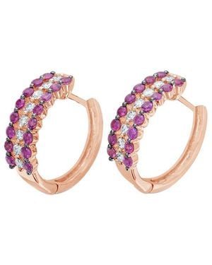 Le Vian Le Vian 14k Strawberry Gold 1.61 Ct. Tw. Diamond & Ruby Earrings - Pink