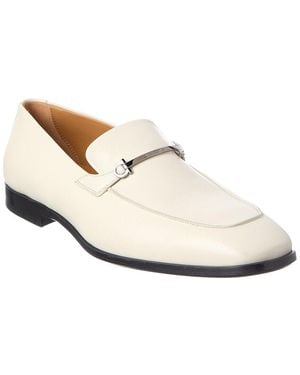 Ferragamo Leather Loafer - White