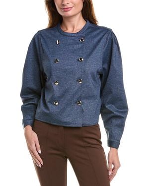 Vince Camuto Double-Breasted Jacket - Blue