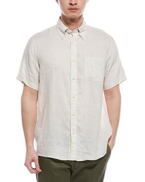 Brooks Brothers Regular Fit Linen Shirt - White