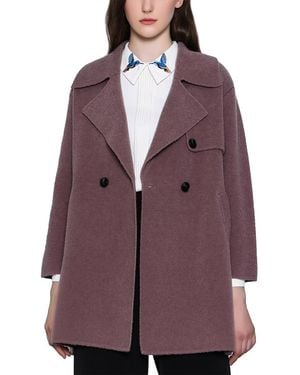 MALABO Wool-Blend Coat - Purple
