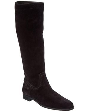 Tod's Suede Knee-High Boot - Black