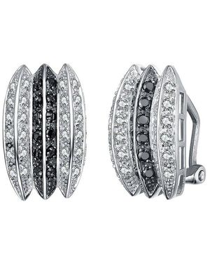 Genevive Jewelry Silver Cz Drop Earrings - Multicolor