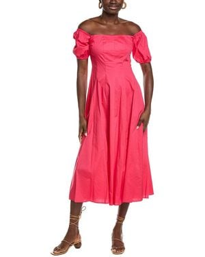 Maison Tara Stretch Poplin Maxi Dress - Pink