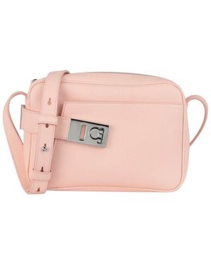 Ferragamo Small Archive Camera Case Leather Crossbody - Pink