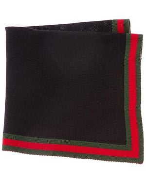 Gucci Silk Pocket Square - Black
