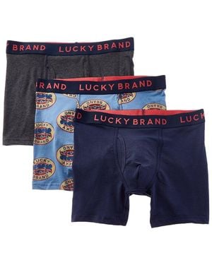 Lucky Brand 3pk Stretch Boxer Brief - Blue