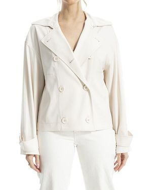 Max Studio Double Breasted Short Jacket - White