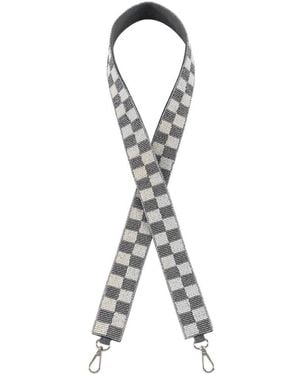 Shiraleah Check Pattern Beaded Bag Strap - Metallic