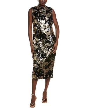 Anne Klein Sequin Midi Dress - Green