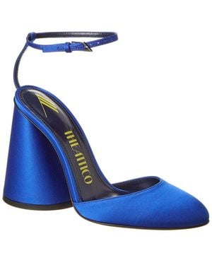 The Attico Luz Satin Slingback Pump - Blue