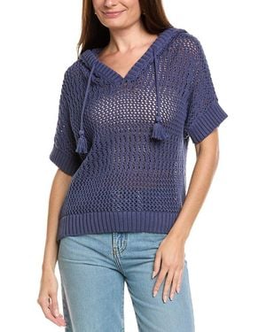 Tommy Bahama Zoe Open Stitch Baja Hoodie - Blue