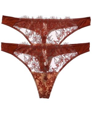 Skarlett Blue 2Pk Entice Thong - Red
