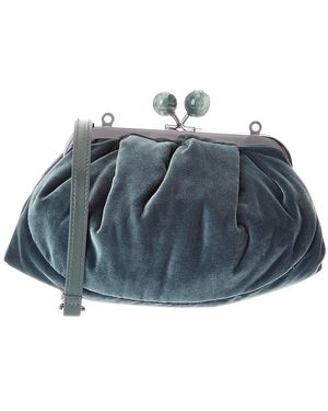 Weekend by Maxmara Vespa Velvet Clutch - Blue
