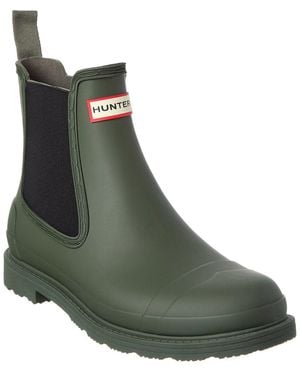 HUNTER Commando Chelsea Boot - Green