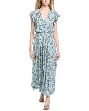 Cece Wrap Front Maxi Dress - Blue
