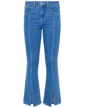 L'Agence Rue High-Rise Vienna Crop Baby Bootcut Jean - Blue