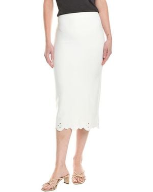 HL Affair Eyelet Hem Skirt - White