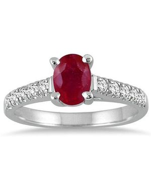 Gem Spark 14K 1.19 Ct. Tw. Diamond & Ruby Ring - Pink