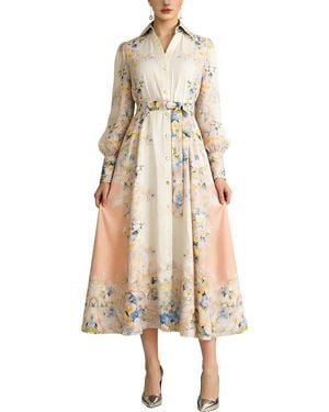 Vincent Midi Dress - Natural