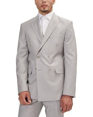 Ron Tomson 2Pc Super Merino Wool-Blend Double-Breasted Suit - Grey