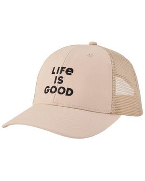 Life Is Good. Trucker Hat - Natural