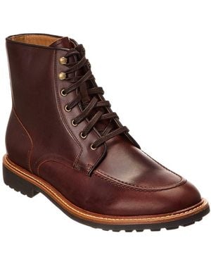 Warfield & Grand Apron Toe Leather Boot - Brown