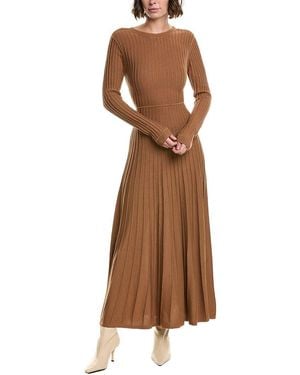 Ba&sh Jazia Wool-Blend Maxi Dress - Brown