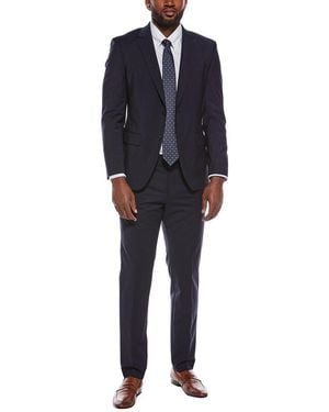 BOSS 2Pc Huge Wool-Blend Suit - Blue