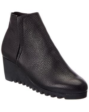 Arche Larkya Leather Wedge Bootie - Black