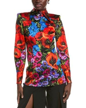 Dolce & Gabbana Shoulder Pad Shirt - Red