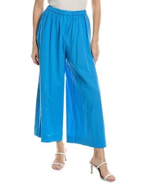 Jason Wu Wide Leg Linen-blend Culotte - Blue